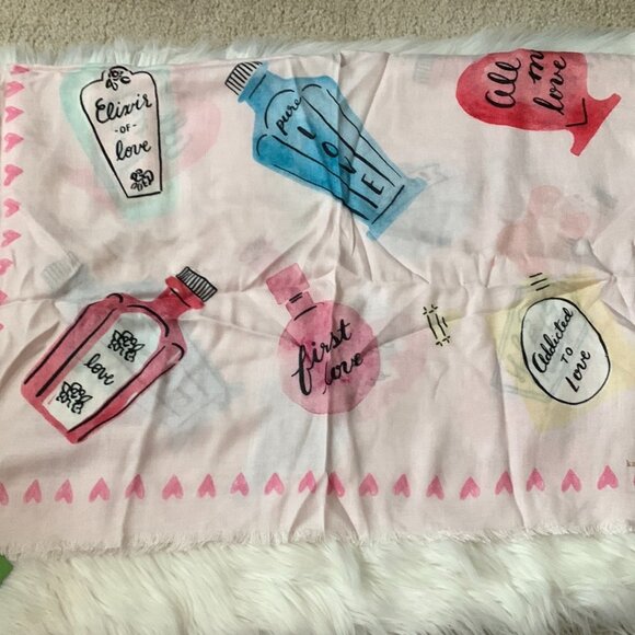 KATE SPADE Love Potions Oblong Scarf in Powder Pink - Picture 2 of 4